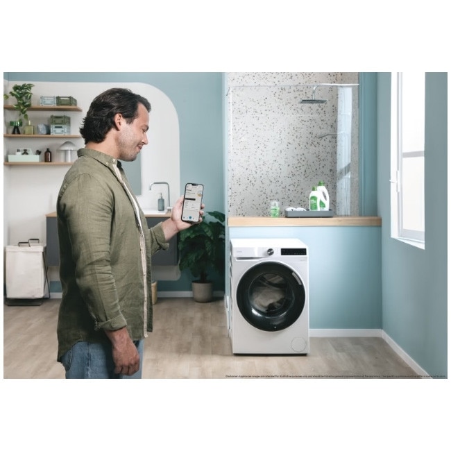 Masina de spalat rufe Candy Slim BR 48SBL6-S, clasa A-10%, 8 kg, 1400 rpm, Motor Inverter, Steam, Touch display, Soft Drum, Dual Spray, Programe rapide de spalare, Wifi, alba