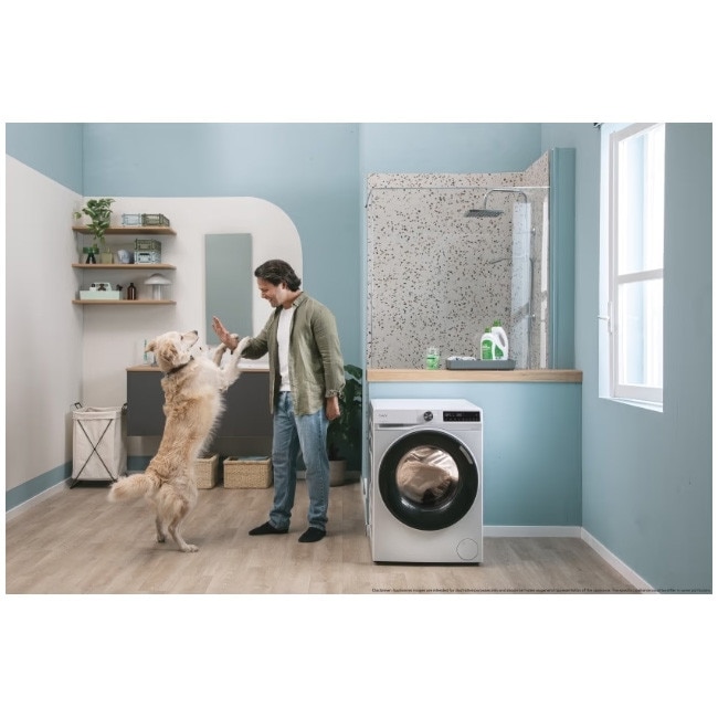 Masina de spalat rufe Candy Slim BR 48SBL6-S, clasa A-10%, 8 kg, 1400 rpm, Motor Inverter, Steam, Touch display, Soft Drum, Dual Spray, Programe rapide de spalare, Wifi, alba