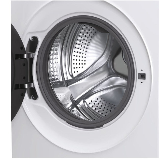 Masina de spalat rufe Candy Slim BR 48SBL6-S, clasa A-10%, 8 kg, 1400 rpm, Motor Inverter, Steam, Touch display, Soft Drum, Dual Spray, Programe rapide de spalare, Wifi, alba