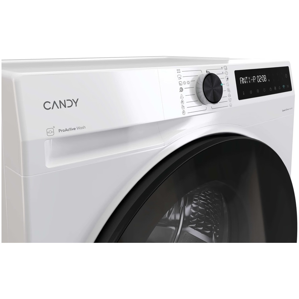 Masina de spalat rufe cu uscator Candy BWR 485SBL6-S, clasa energetica A-10%/E, 8+5 kg, 1400 rpm, Motor Inverter, ProActive Wash, Slim, conectivitate WiFi/ hOn app, XL Soft Drum, Clean Shield, alba