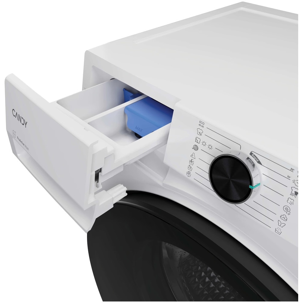 Masina de spalat rufe cu uscator Candy BWR 485SBL6-S, clasa energetica A-10%/E, 8+5 kg, 1400 rpm, Motor Inverter, ProActive Wash, Slim, conectivitate WiFi/ hOn app, XL Soft Drum, Clean Shield, alba