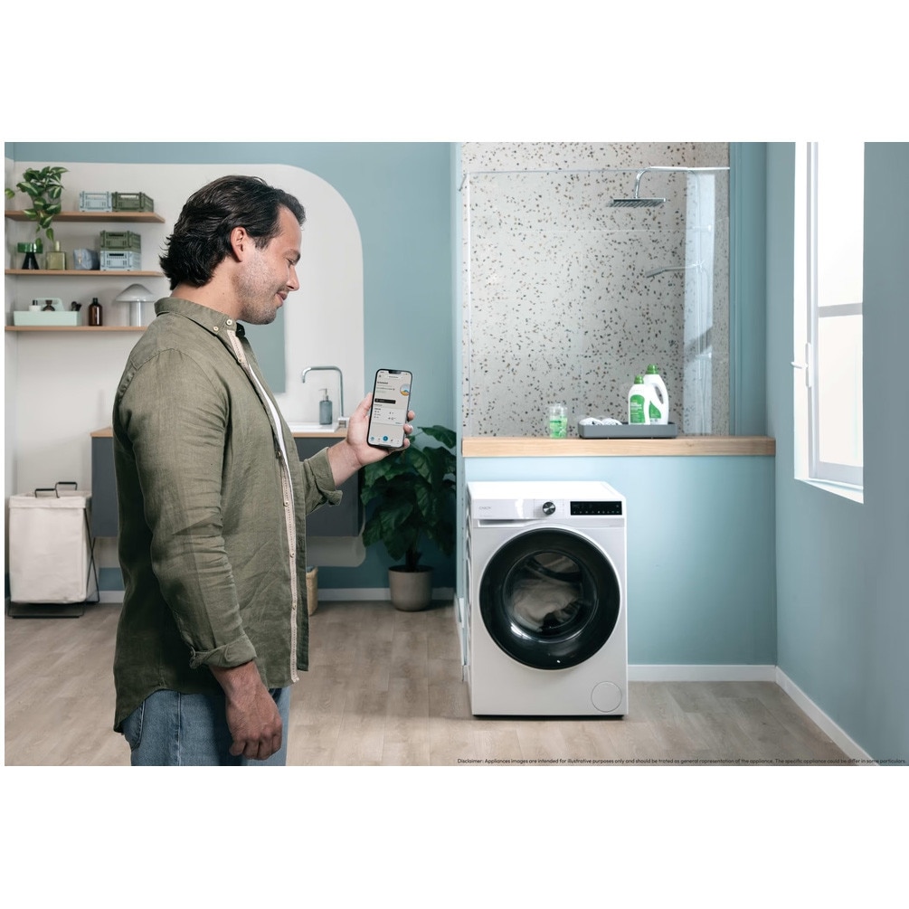 Masina de spalat rufe cu uscator Candy BWR 485SBL6-S, clasa energetica A-10%/E, 8+5 kg, 1400 rpm, Motor Inverter, ProActive Wash, Slim, conectivitate WiFi/ hOn app, XL Soft Drum, Clean Shield, alba