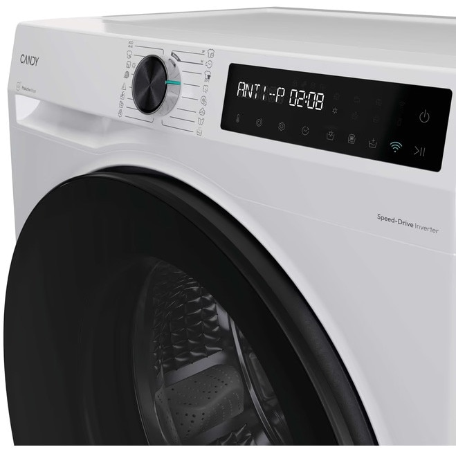 Masina de spalat rufe cu uscator Candy BWR 485SBL6-S, clasa energetica A-10%/E, 8+5 kg, 1400 rpm, Motor Inverter, ProActive Wash, Slim, conectivitate WiFi/ hOn app, XL Soft Drum, Clean Shield, alba
