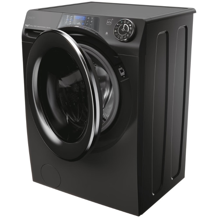 Masina de spalat rufe cu uscator CANDY RPW4856BWMBCB-S, Wi-Fi, 8/5 kg, 1400 rpm, Clasa A/D, Motor Inverter, Steam, Mix Power Systems, negru