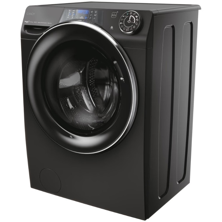 Masina de spalat rufe cu uscator CANDY RPW4856BWMBCB-S, Wi-Fi, 8/5 kg, 1400 rpm, Clasa A/D, Motor Inverter, Steam, Mix Power Systems, negru