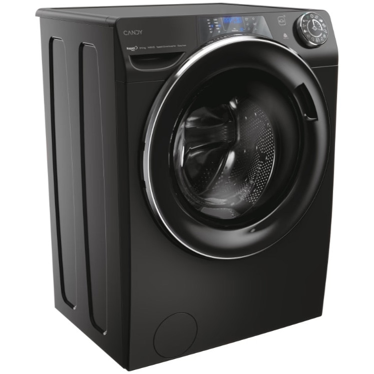 Masina de spalat rufe cu uscator CANDY RPW4856BWMBCB-S, Wi-Fi, 8/5 kg, 1400 rpm, Clasa A/D, Motor Inverter, Steam, Mix Power Systems, negru