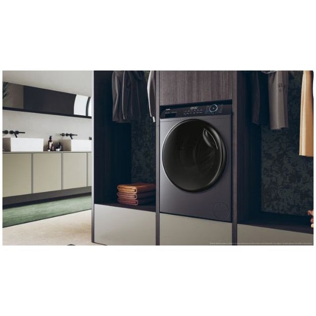 Masina de spalat rufe cu uscator Haier HWD80-B14939S8-S, motor Direct Motion, clasa A, 8/5 kg, 1400 rpm, ABT, Refresh, antracit