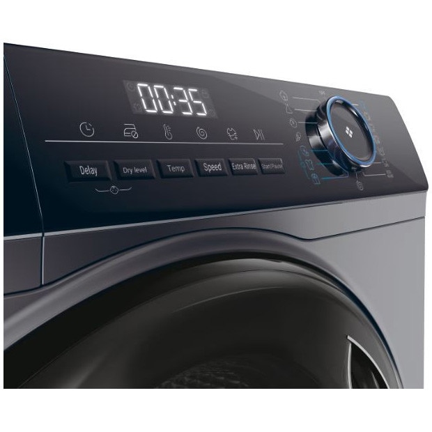Masina de spalat rufe cu uscator Haier HWD80-B14939S8-S, motor Direct Motion, clasa A, 8/5 kg, 1400 rpm, ABT, Refresh, antracit