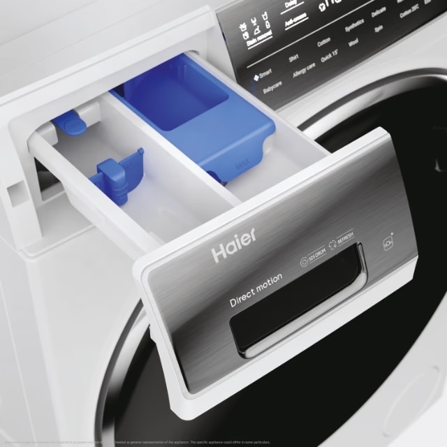 Masina de spalat rufe Haier HW80-B14979S8TUS, motor Direct Motion, clasa A, 8 kg, 1400 rpm, conectivitate WiFi/ hOn app, ABT, Refresh, Anti-Crease, Smart Dual Spray, DrumLight, antracit