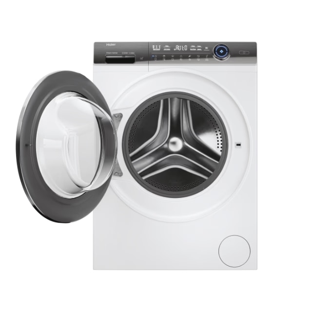 Masina de spalat rufe Haier HW100-B14979NU1S, motor Direct Motion, clasa A-10%, 10 kg, 1400 rpm, conectivitate WiFi/ hOn app, ABT, Refresh, Anti-Crease, Smart Dual Spray, DrumLight, alba