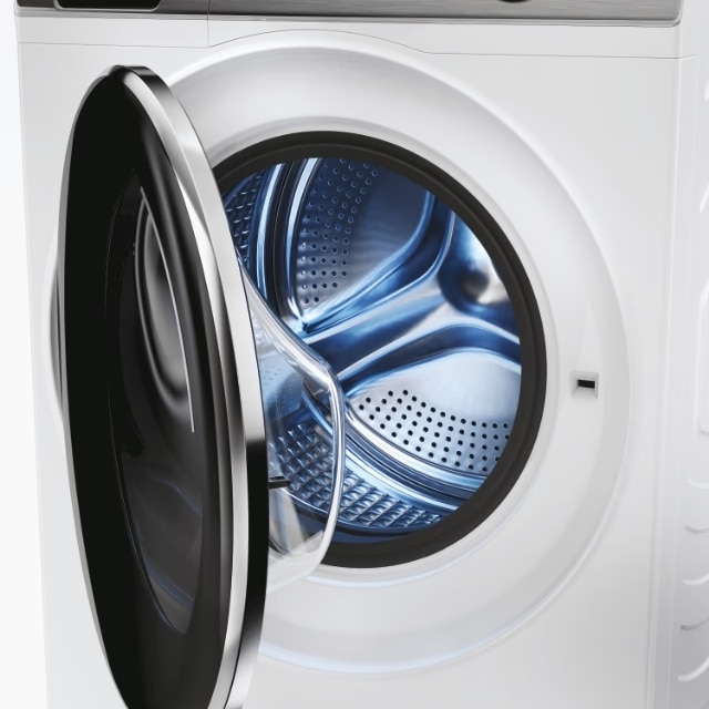Masina de spalat rufe Haier HW100-B14979NU1S, motor Direct Motion, clasa A-10%, 10 kg, 1400 rpm, conectivitate WiFi/ hOn app, ABT, Refresh, Anti-Crease, Smart Dual Spray, DrumLight, alba