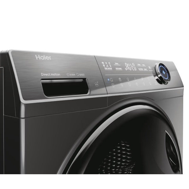 Masina de spalat rufe Haier HW80-B14979S8TUS, motor Direct Motion, clasa A, 8 kg, 1400 rpm, conectivitate WiFi/ hOn app, ABT, Refresh, Anti-Crease, Smart Dual Spray, DrumLight, antracit