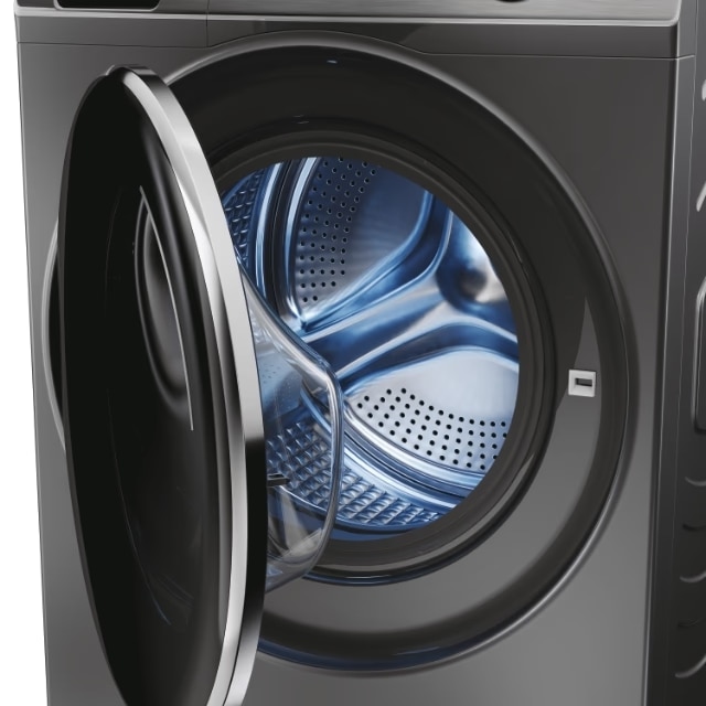 Masina de spalat rufe Haier HW80-B14979S8TUS, motor Direct Motion, clasa A, 8 kg, 1400 rpm, conectivitate WiFi/ hOn app, ABT, Refresh, Anti-Crease, Smart Dual Spray, DrumLight, antracit