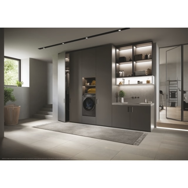 Masina de spalat rufe Haier HW80-B14979S8TUS, motor Direct Motion, clasa A, 8 kg, 1400 rpm, conectivitate WiFi/ hOn app, ABT, Refresh, Anti-Crease, Smart Dual Spray, DrumLight, antracit