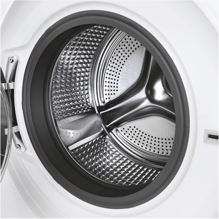 Masina de spalat rufe Haier HW80-B14979TU1-S, motor Direct Motion, clasa A, 8 kg, 1400 rpm, conectivitate WiFi/ hOn app, ABT, Refresh, Anti-Crease, Smart Dual Spray, DrumLight, alba