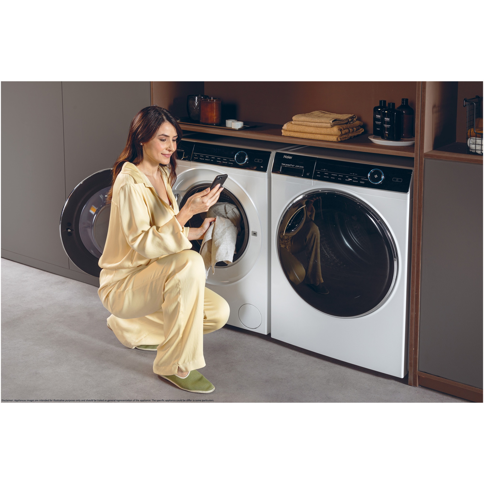 Masina de spalat rufe Haier HW80-B14979TU1-S, motor Direct Motion, clasa A, 8 kg, 1400 rpm, conectivitate WiFi/ hOn app, ABT, Refresh, Anti-Crease, Smart Dual Spray, DrumLight, alba