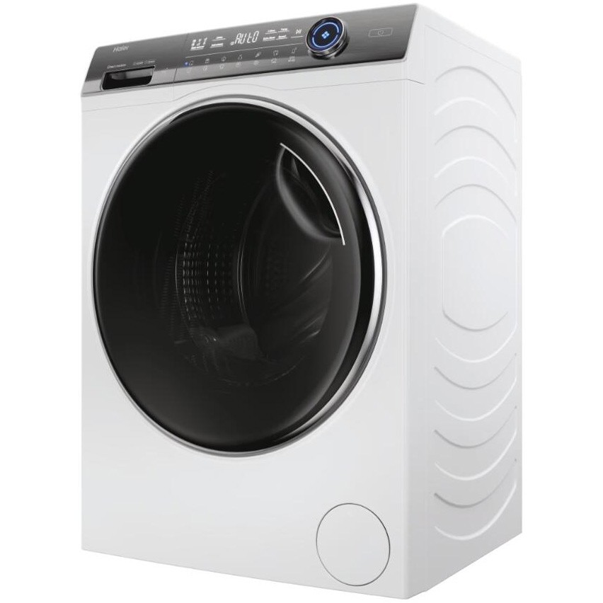 Masina de spalat rufe Haier HW90-B14979EU1-S, motor Direct Motion, clasa A-10%, 9 kg, 1400 rpm, conectivitate WiFi/ hOn app, ABT, Refresh, Anti-Crease, Smart Dual Spray, DrumLight, alba