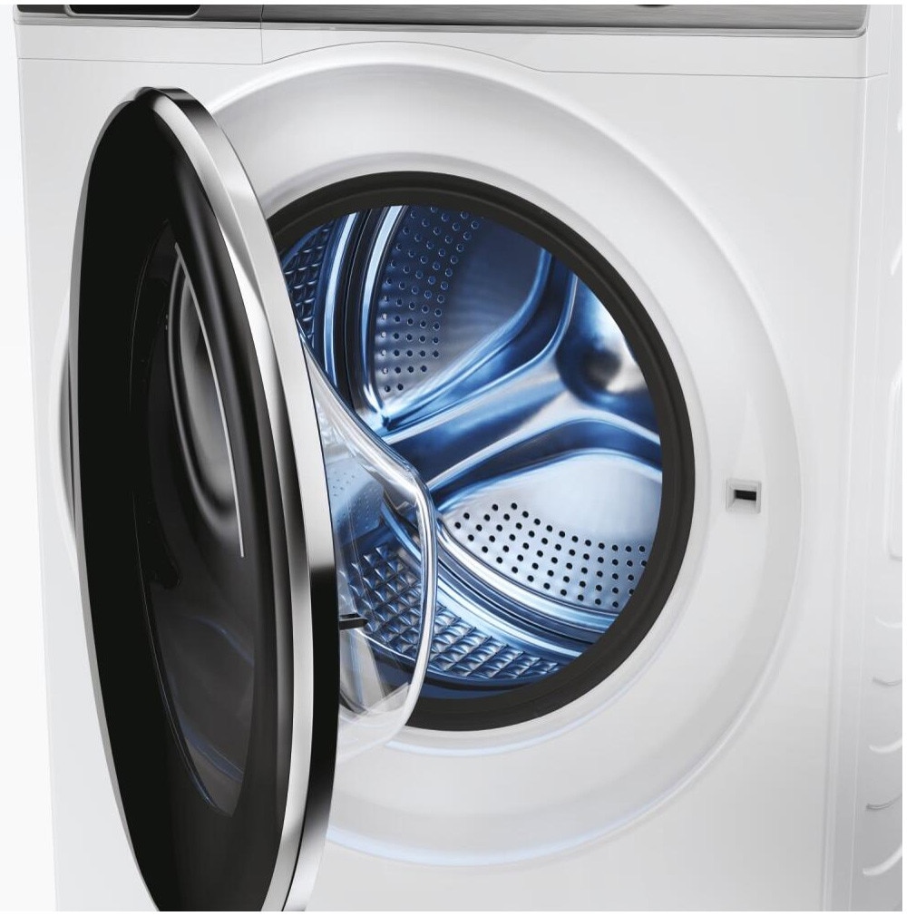 Masina de spalat rufe Haier HW90-B14979EU1-S, motor Direct Motion, clasa A-10%, 9 kg, 1400 rpm, conectivitate WiFi/ hOn app, ABT, Refresh, Anti-Crease, Smart Dual Spray, DrumLight, alba