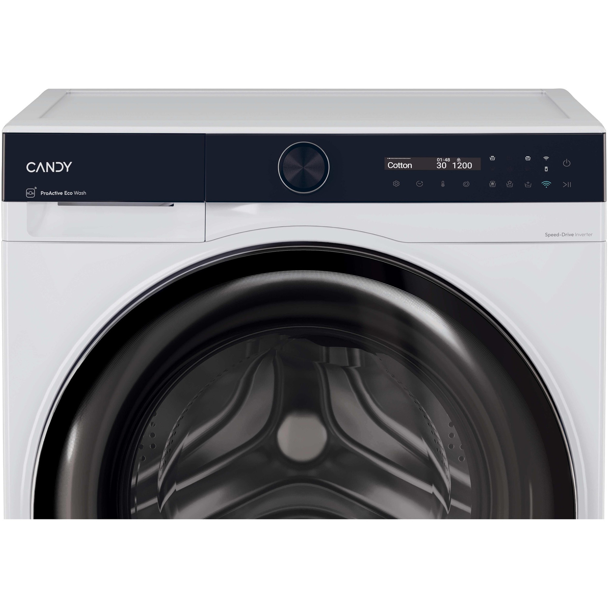 Masina de spalat rufe Candy BS B12B8-S, clasa energetica A-20%, 12 kg, 1400 rpm, Motor Inverter, ProActive EcoWash, conectivitate WiFi/ hOn app, XL Soft Drum, Clean Shield, alba