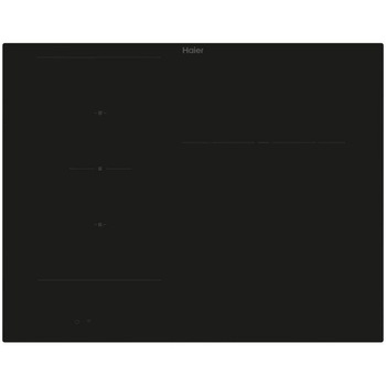Plita inductie incorporabila Haier HAIFB53IRCS, 3 zone, conectivitate WiFi/ hOn app, Cook with me, VaryCook, slider Touch Control, 65 cm, negru