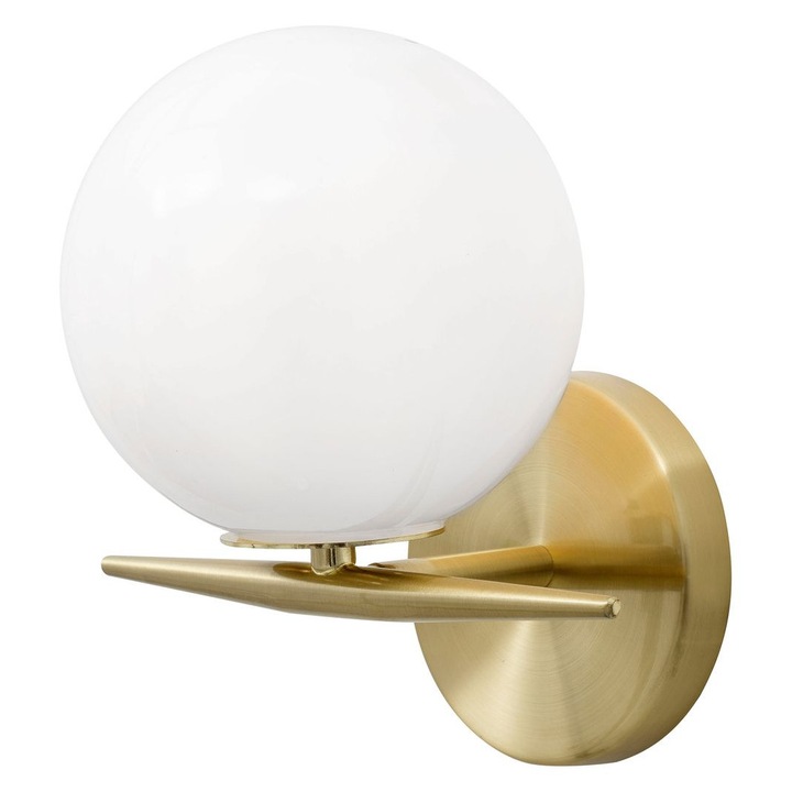 Fali lámpa Nova Luce Vitton, fém/üveg, 21x22cm, E14 foglalat