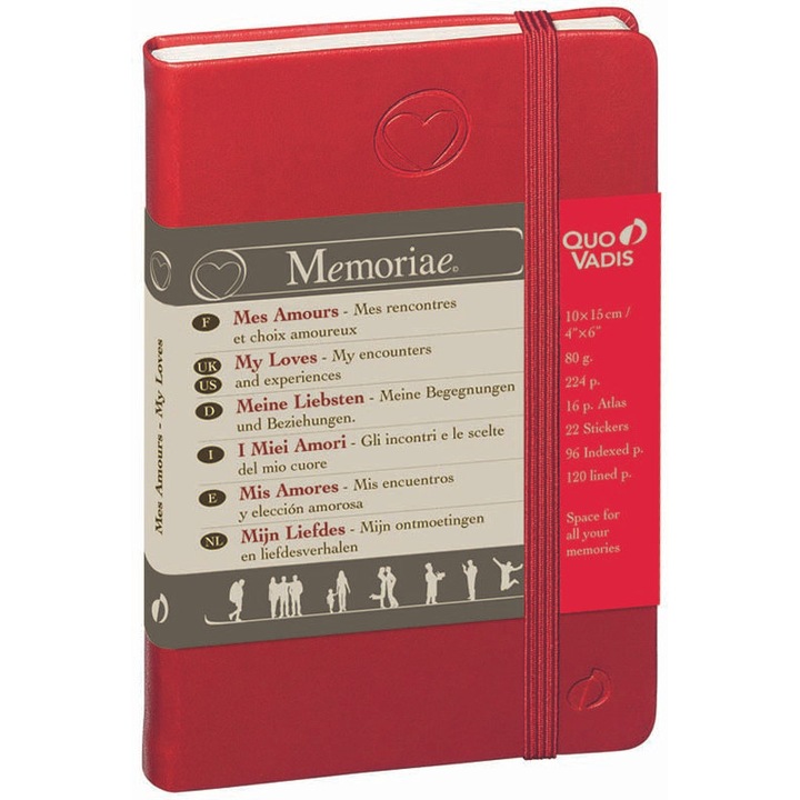 Недатиран планер Quo Vadis Memoriae - 5330 Бележник Mes amours ML
