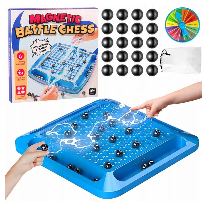 Настолна игра с магнитни камъни, Многоцветен, 21.5x21.5 см, Брой играчи 2 - 4 души, Възраст 9+ години, Време за игра 20 - 40 минути, 20 магнитни камъка