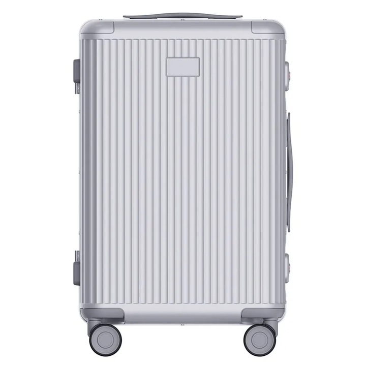 Troler Xiaomi Aluminum Frame Luggage 26", Incuietori TSA Duble, Maner telescopic cu 4 lungimi, 735 x 468 x 290mm Argintiu