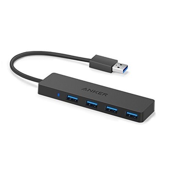 Hub Anker UltraSlim 4 porturi USB 3.0 negru Hub Anker UltraSlim 4 porturi USB 3.0 negru