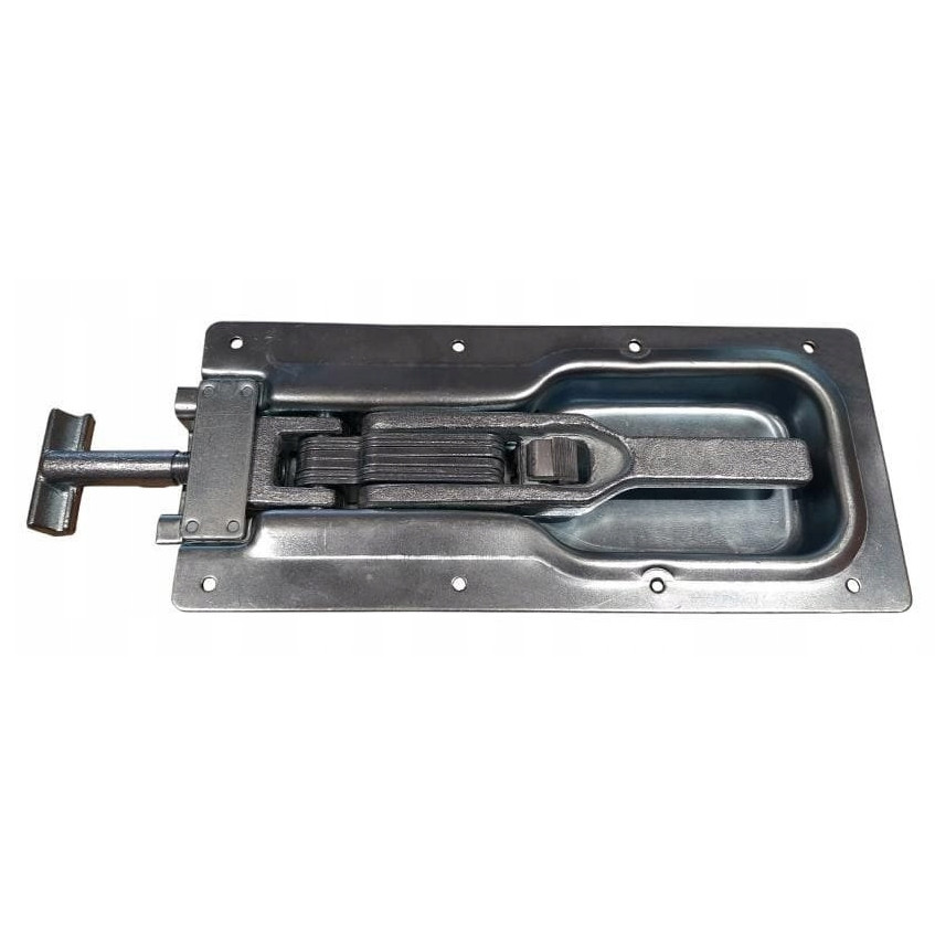 Inchizator Obloane Aluminiu, Tip T, Montaj Ingropat, Otel Zincat, Mecanism de Blocare, Rezistenta la Coroziune, Constructie Universala, Greutate 1.60 kg, Culoare Argintie