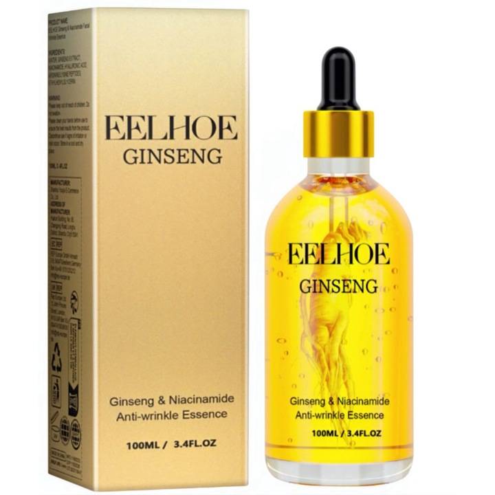 Eelhoe ránctalanító szérum, ginzeng és niacinamid, 100 ml, normál és érett bőrre