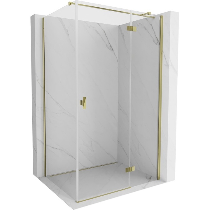 Mexen Mist H T cabina de dus pivotanta dreapta 70 x 110 cm, transparent, auriu - 8A5T-070-110-50-00-P