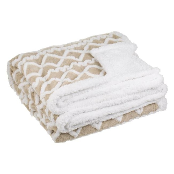 Patura cu Doua Fete, ELITECOMMERCEMARKET, 220x200cm, moale si calduroasa pentru dormitor