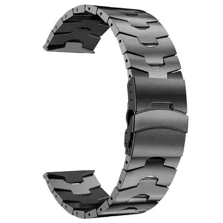 Curea titan VD VERY DREAM, design Ash, 22mm, pentru smartwatch, culoare Titan