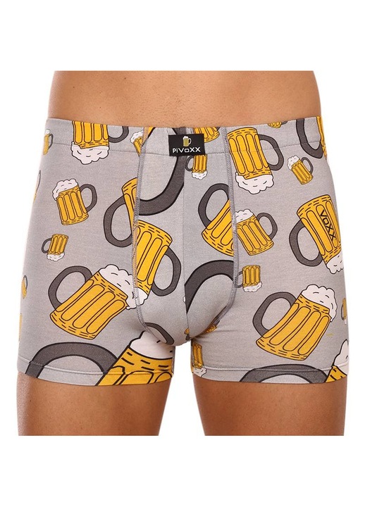 Boxeri barbati VoXX multicolori light gri, Galben/Bej