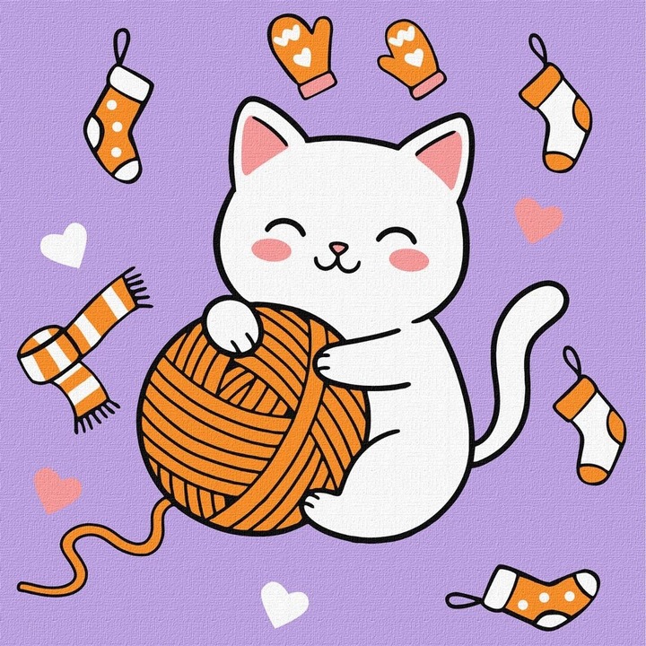 Set pictura pe numere, Ideyka, 2 pensule, 30x40cm