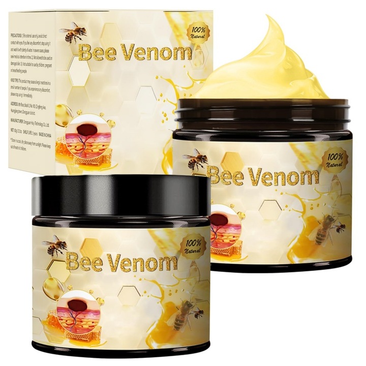 Méhméreg krém, AjieQaQ, 2 darabos készlet, finom textúra, 60g*2