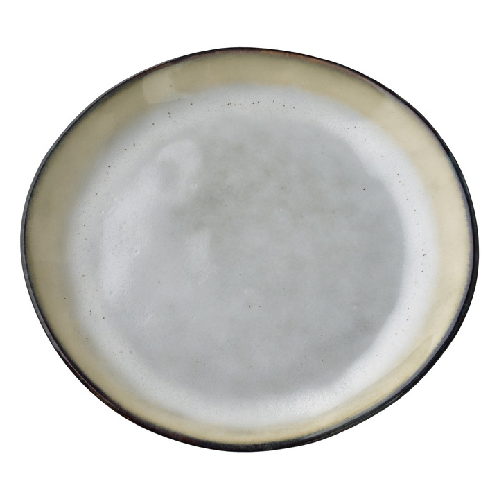 Farfurie desert Mondex, 19,5x19,5x2,5cm, ceramica, bej