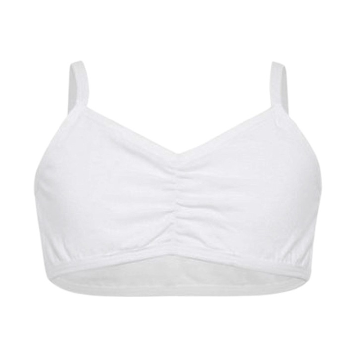 Melltartó, vékony pántos pamut melltartó lányoknak, Marcinkowski, Fehér