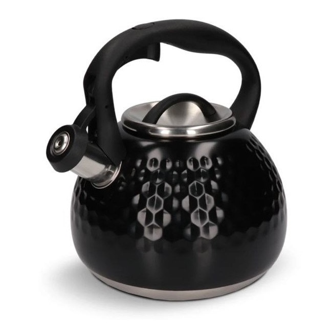 Ceainic STIGA 3l, negru, din otel inoxidabil, design ergonomic
