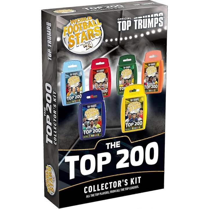 Top Trumps Foci Társasjáték Szett Top 200, legjobb játékosok, többszínű
