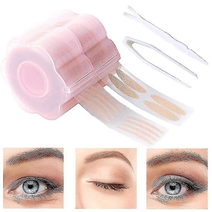 Banda invizibila pentru pleoape duble, 1200 buc, 2 dimensiuni, culoare ton pielii