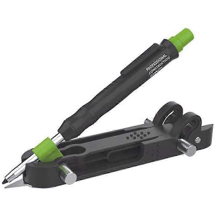 Creion de constructie multifunctional, 15 functii, plastic, negru