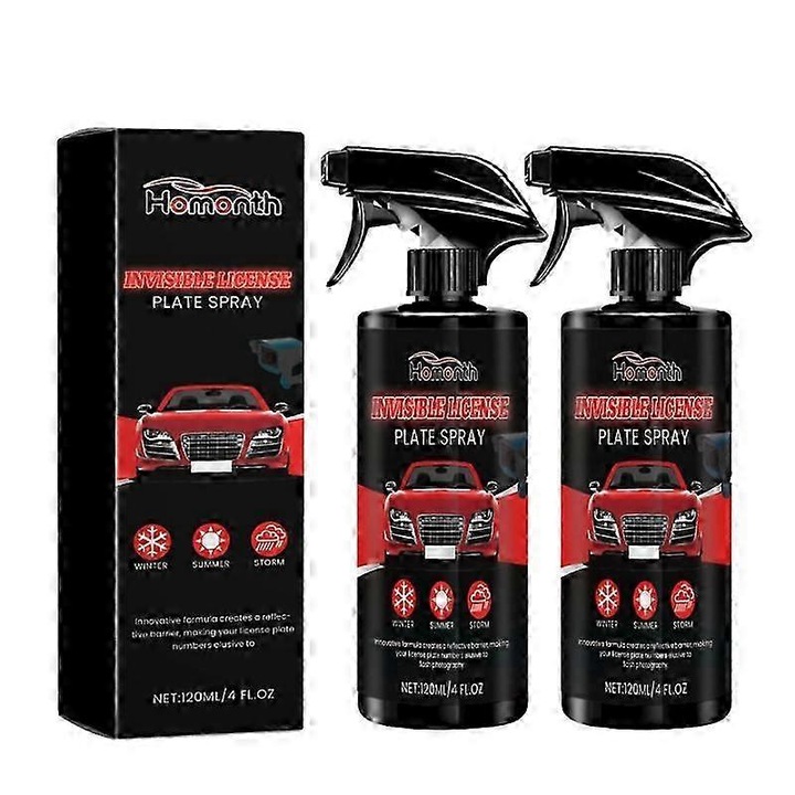 Spray de protectie pentru placute de inmatriculare, Homonth, 120ml, rezistent la apa, uscare rapida