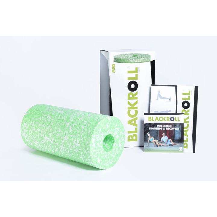 BLACKROLL MED lágyabb erősségű SMR henger/ zöld-fehér