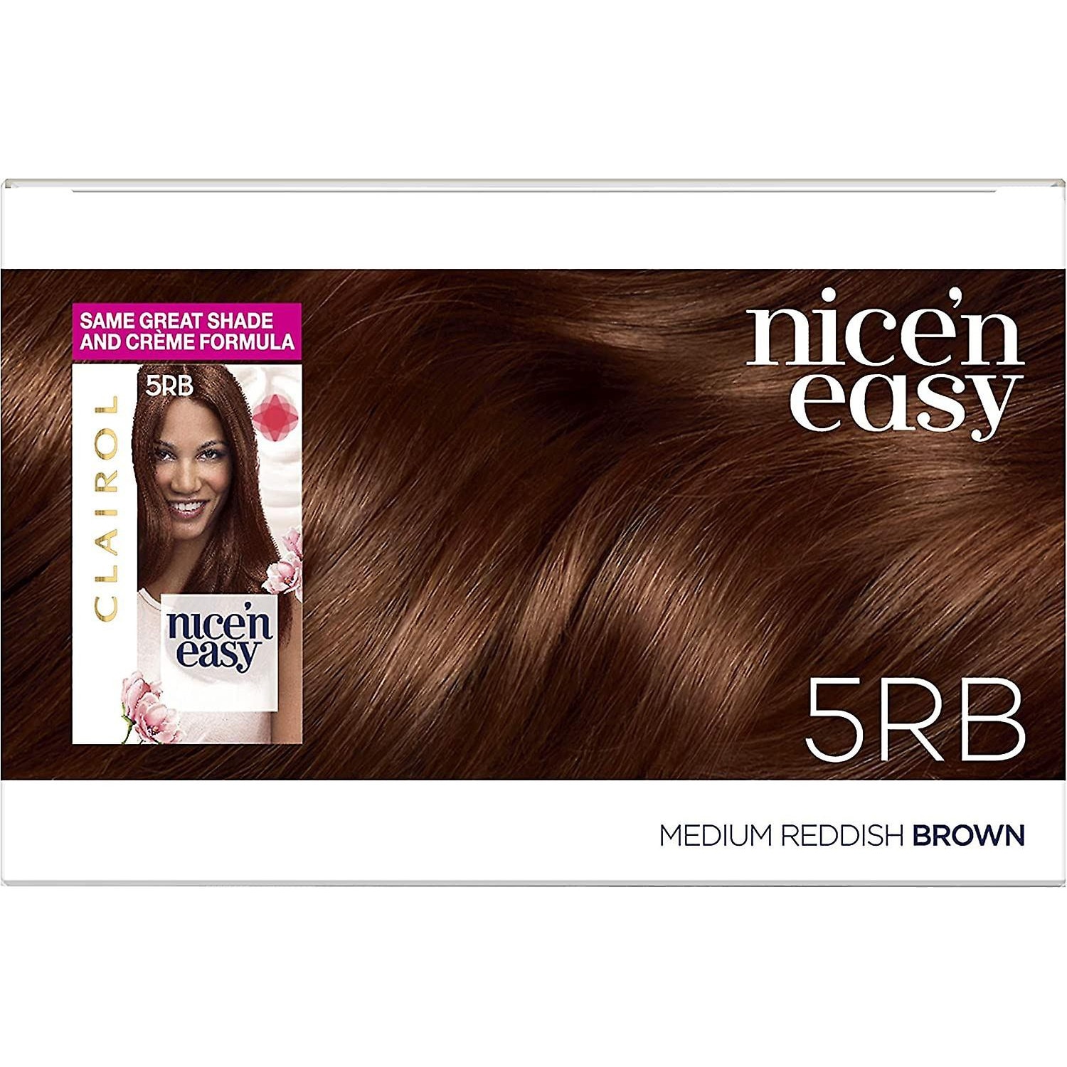 Vopsea de par permanenta Clairol Nice'n Easy 5RB, brunet roscat mediu ...