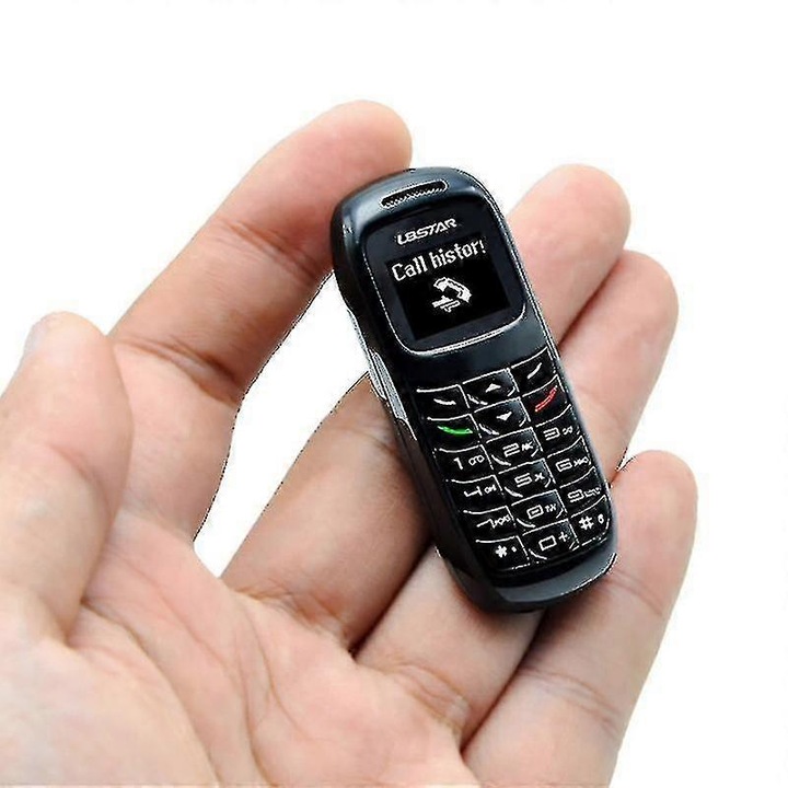 Telefon mobil mini, L8Star, GSM Bluetooth DWW-BM70, 6.2x2.4x1.17cm, 500 numere