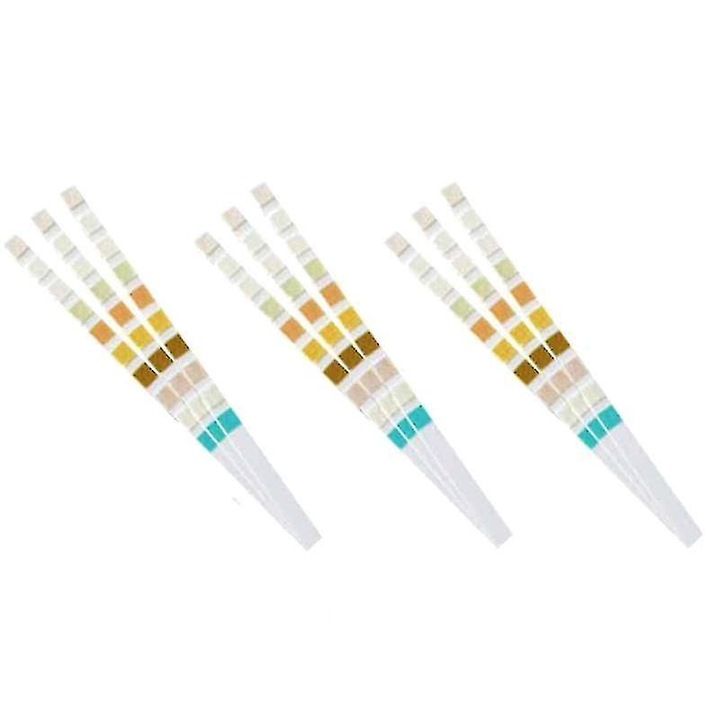 Set 100 benzi de testare a urinei, 10 parametrii, material hartie