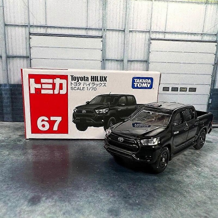 Diecast Toyota Hilux kisautó, terepjáró jármű, fém, 1:64, 4-6 éves, 7-12 éves, 14+ éves gyermekeknek