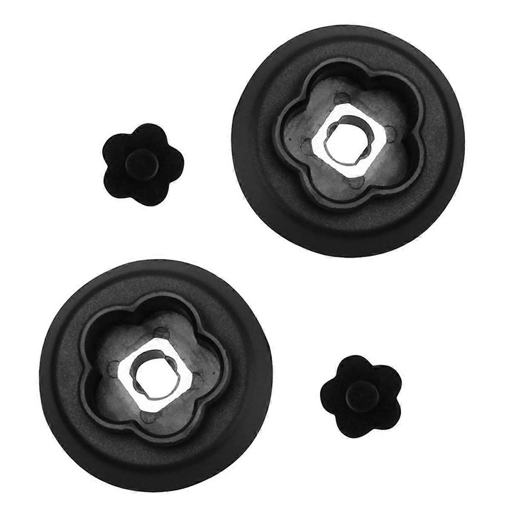 Set 2 Piese de Inlocuire pentru Robot de Bucatarie Monsieur Cuisine Connect, Negru, Plastic